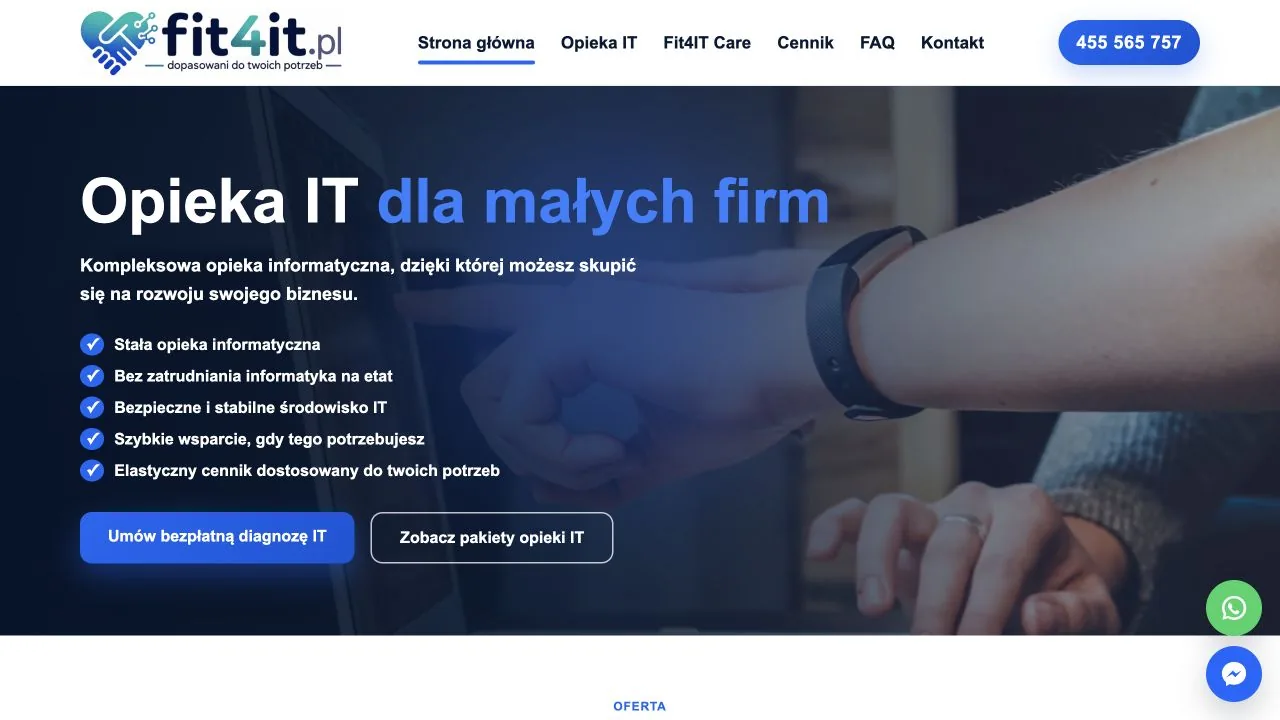 Widok strony Fit4IT