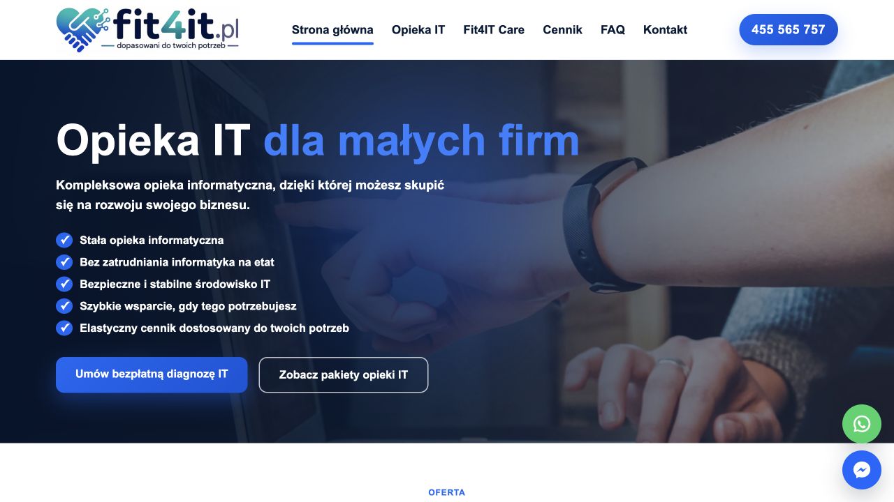 Widok strony Fit4IT